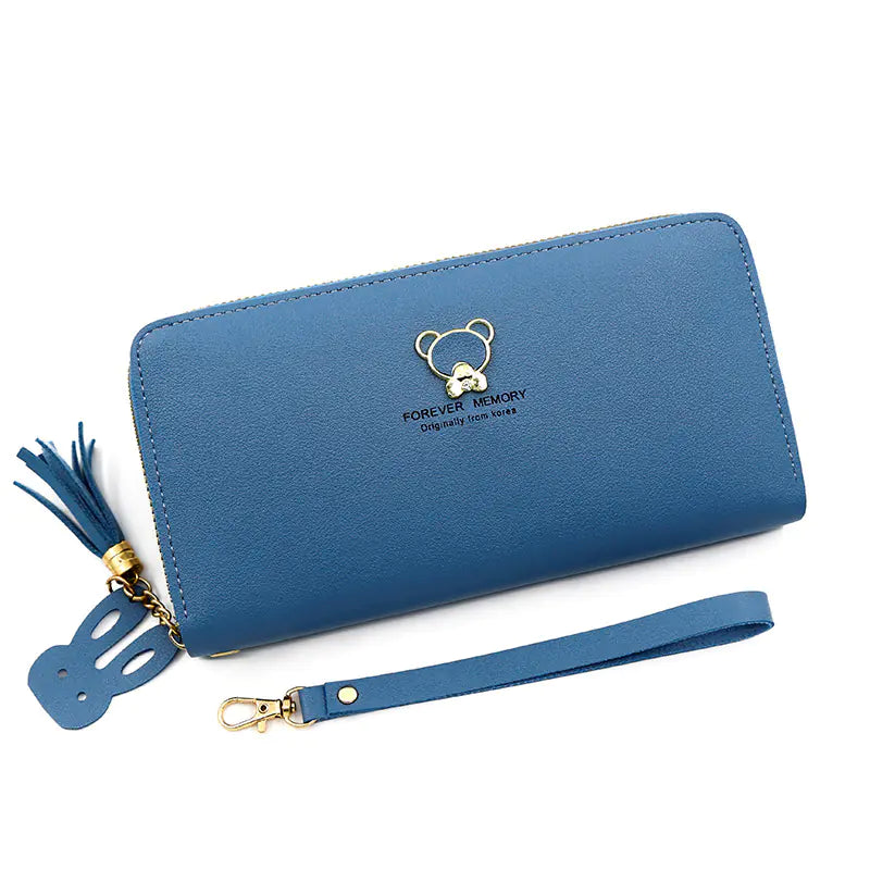 Women's Long Zipper Clutch Wallet with Multi-card Slots