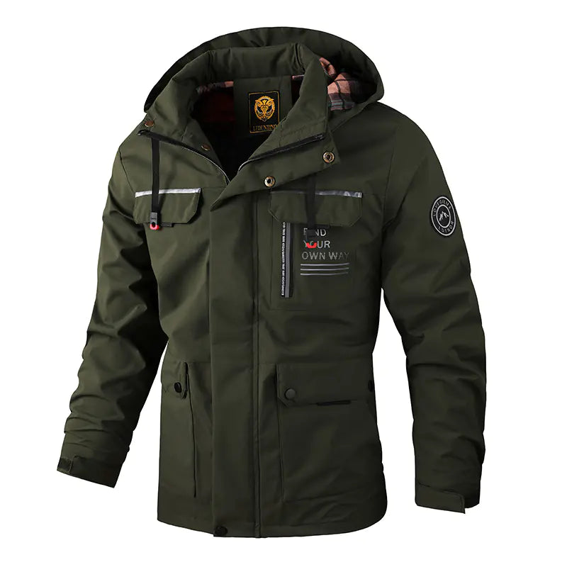 Men's Plus Size Hooded Jacket for Autumn & Winter