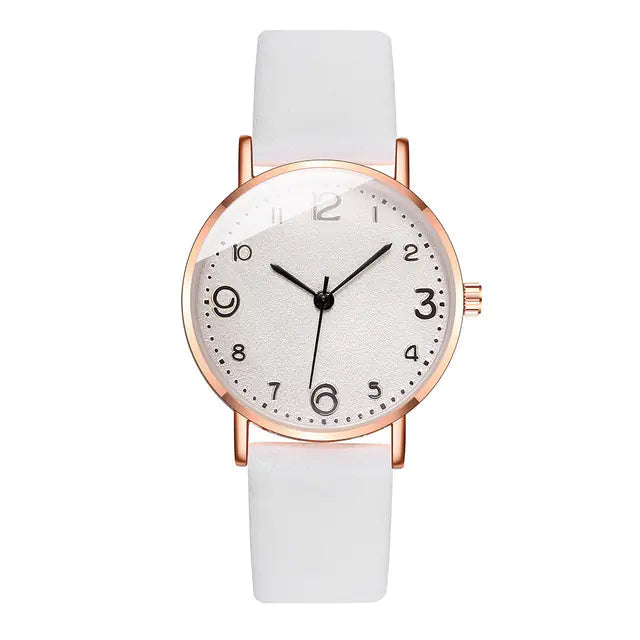 Ultra-thin Multicolor Dial Women's Watch in Korean Style