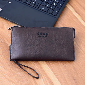 Men's Long Zipper Wallet with Phone and Card Holder