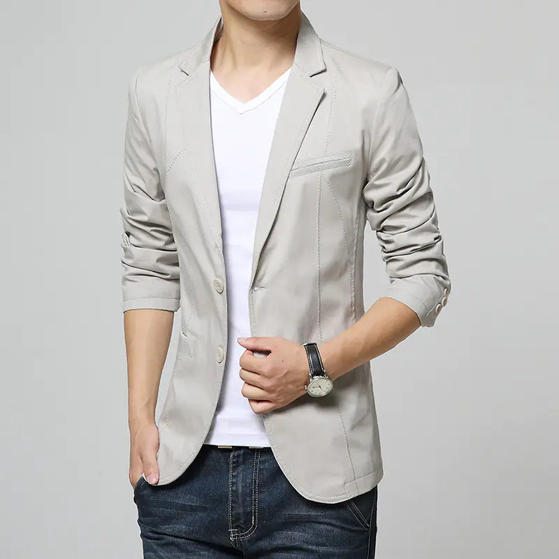 Casual Slim Fit Men's Washable Cotton Blazer
