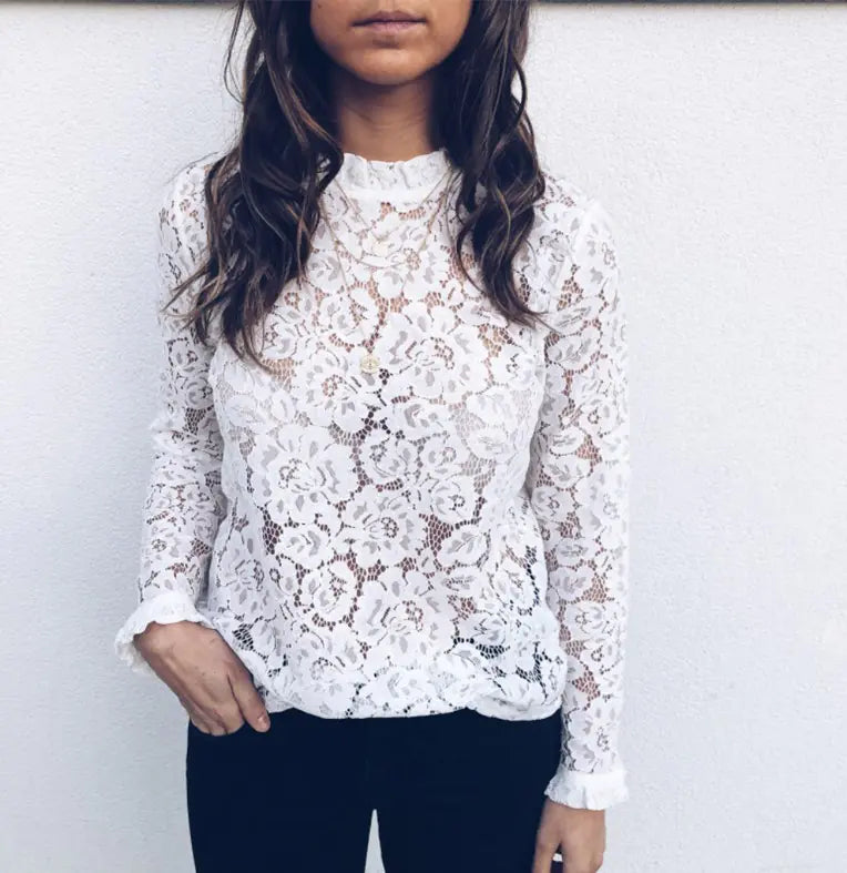 Sexy Sheer Lace Top for Women