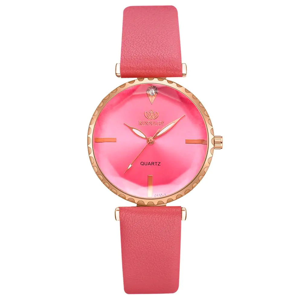 Women's Rhinestone Quartz Watch with Water Drop Dial