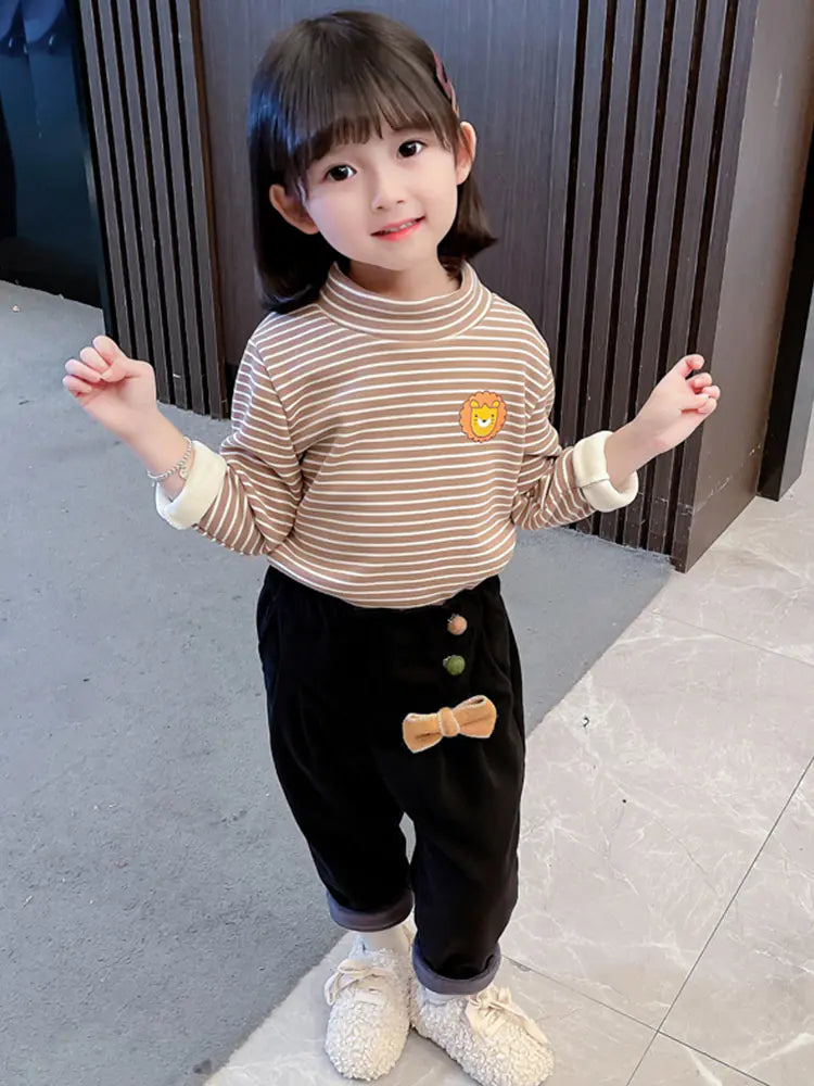 Girls' Plus Fleece Sweater for Kids' Wear