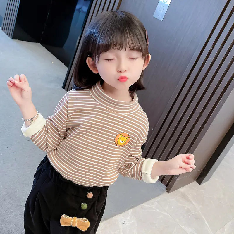 Girls' Plus Fleece Sweater for Kids' Wear