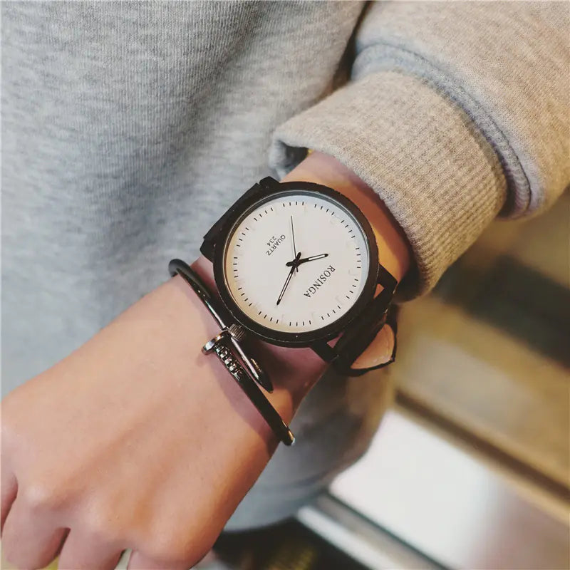 Korean Style Sanded Leather Couple Watches (Unisex)