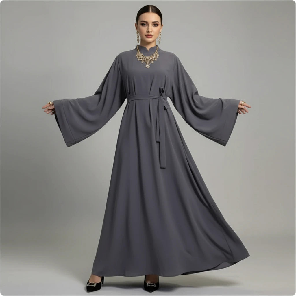 Muslim Women's Long Abaya Dress - Dubai Style