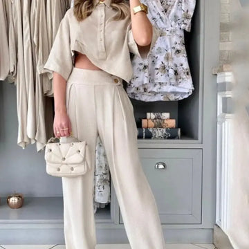 2023 Autumn Casual Fashion Set: Top & Pants