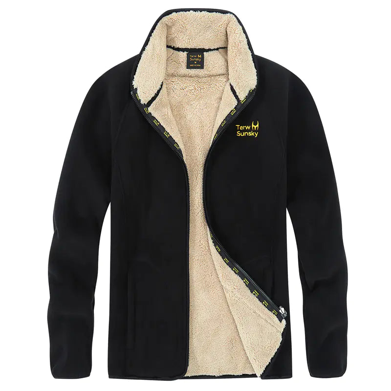 Men's Thick Fleece Jacket for Fall and Winter