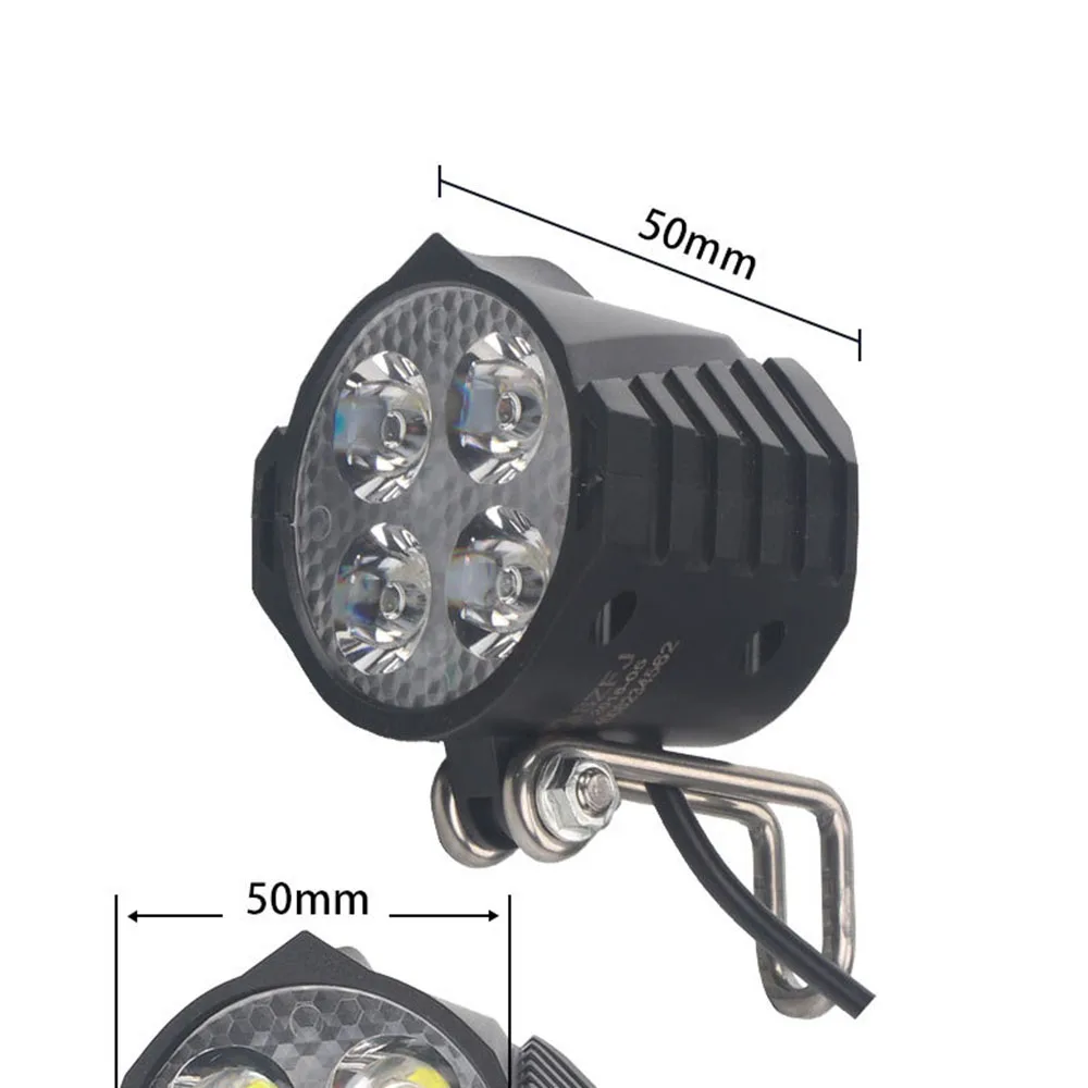 Electric Bicycle Light/ebike Light 12W 36V 48V with Horn Switch Waterproof Flashlight - immagine 11