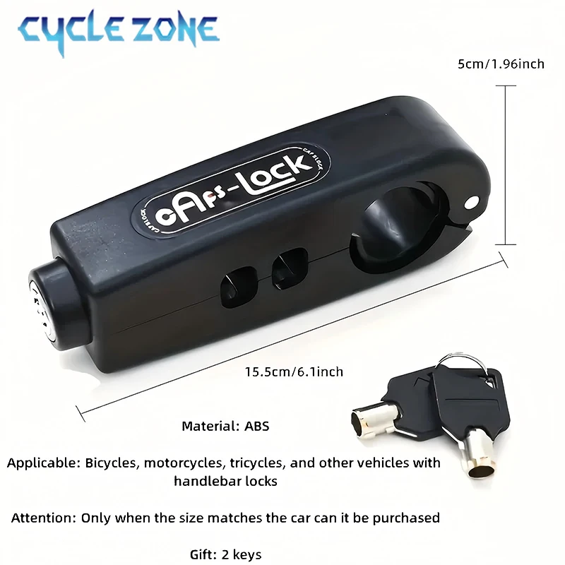 Bike Anti-Theft Lock Electric Bicycle Brake Handlebar Grip Lock Portable Prevent Theft Bike Motorcycle Locks Cycling Accessories - immagine 6
