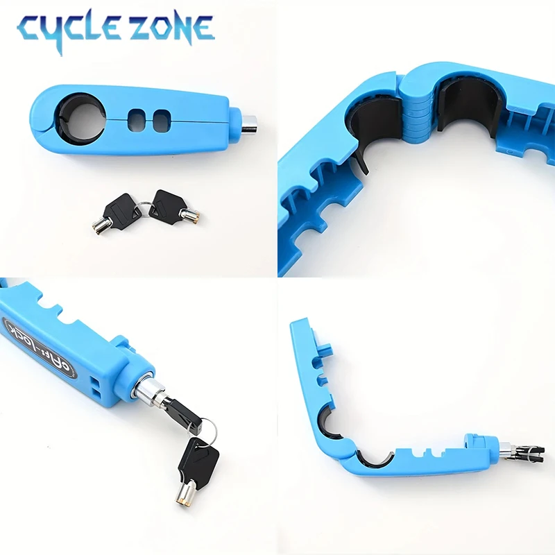 Bike Anti-Theft Lock Electric Bicycle Brake Handlebar Grip Lock Portable Prevent Theft Bike Motorcycle Locks Cycling Accessories - immagine 3