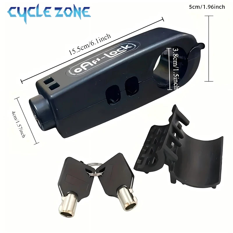 Bike Anti-Theft Lock Electric Bicycle Brake Handlebar Grip Lock Portable Prevent Theft Bike Motorcycle Locks Cycling Accessories - immagine 2