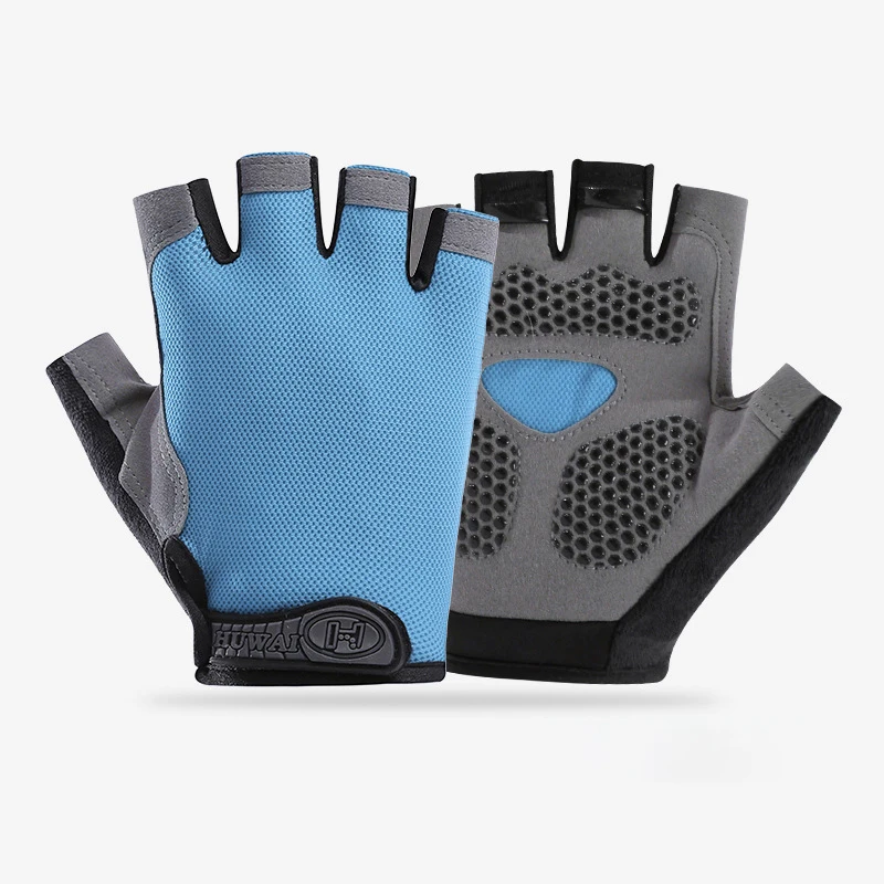 Men Cycling Bicycle Gloves Half Finger Gym Gloves Women Mitten Breathable Anti-slip Glove Fitness Sport Training Gloves - immagine 19