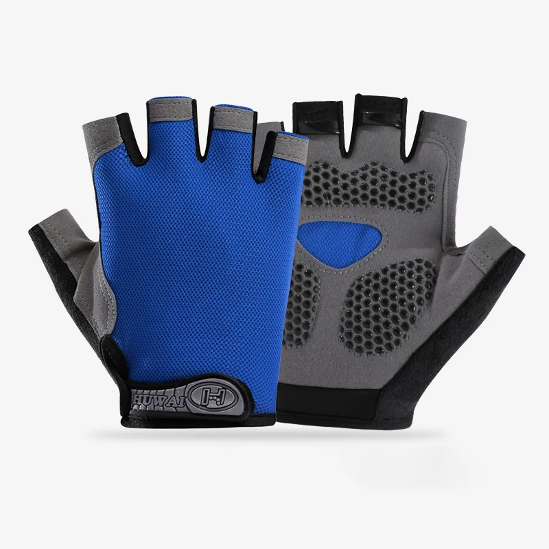 Men Cycling Bicycle Gloves Half Finger Gym Gloves Women Mitten Breathable Anti-slip Glove Fitness Sport Training Gloves - immagine 12