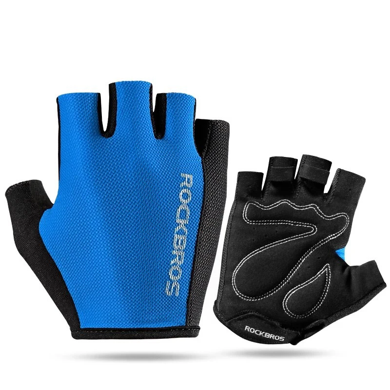 ROCKBROS Bike Gloves Half Finger Summer Breathable Anti-slip SBR Pad Shockproof MTB Road Bicycle Gloves Cycling Shorts Gloves - immagine 10