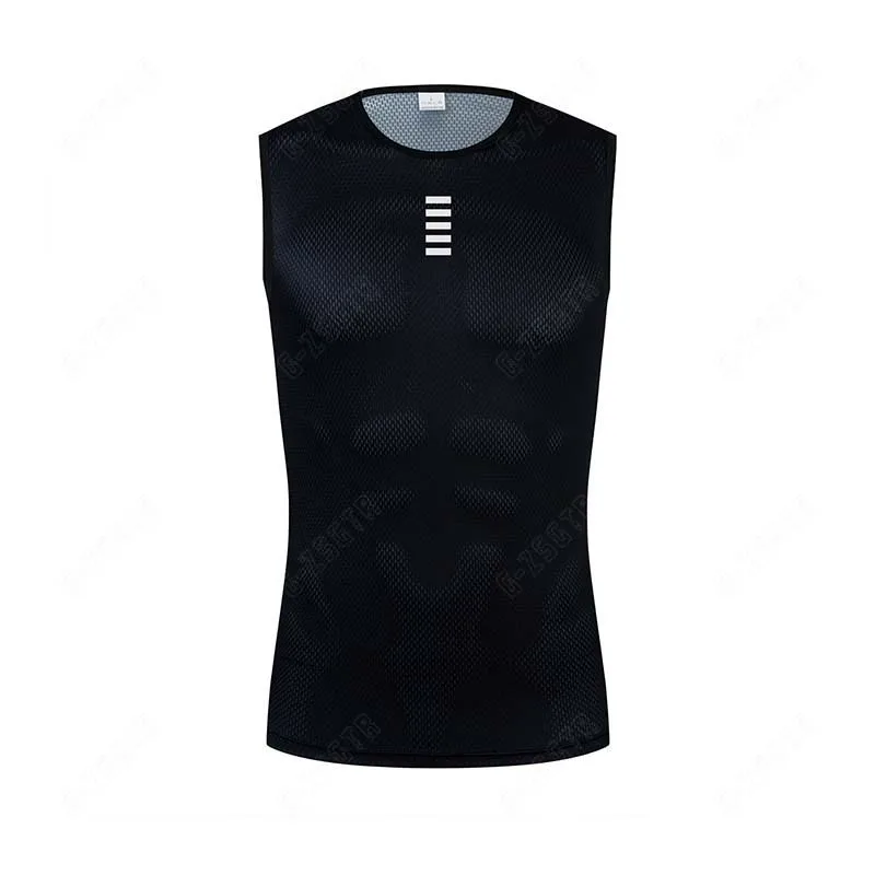 Cycling Base Layer Reflective Underwear White Cycling Jersey Sport Vest Men Undershirt Quick Dry Elastici Vest Road Bike Jersey - immagine 4