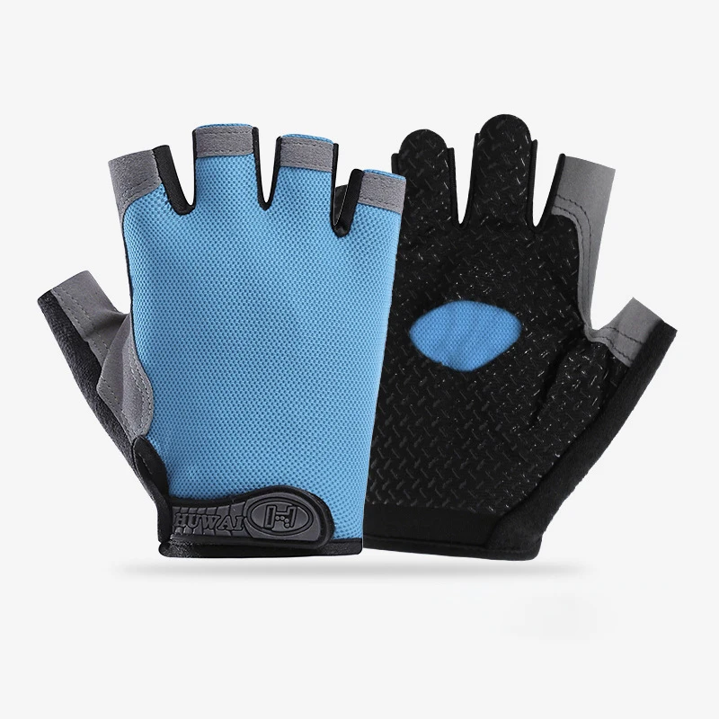 Men Cycling Bicycle Gloves Half Finger Gym Gloves Women Mitten Breathable Anti-slip Glove Fitness Sport Training Gloves - immagine 17