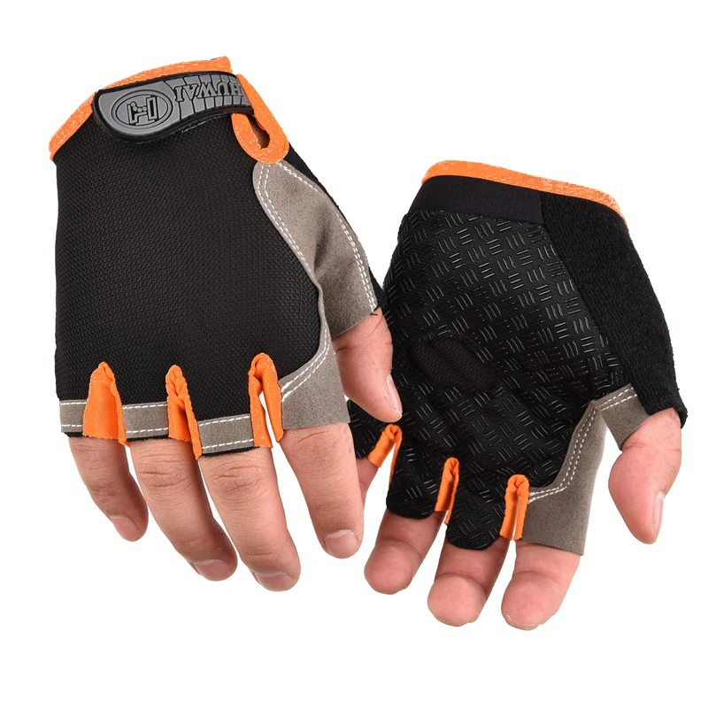 Men Cycling Bicycle Gloves Half Finger Gym Gloves Women Mitten Breathable Anti-slip Glove Fitness Sport Training Gloves - immagine 8