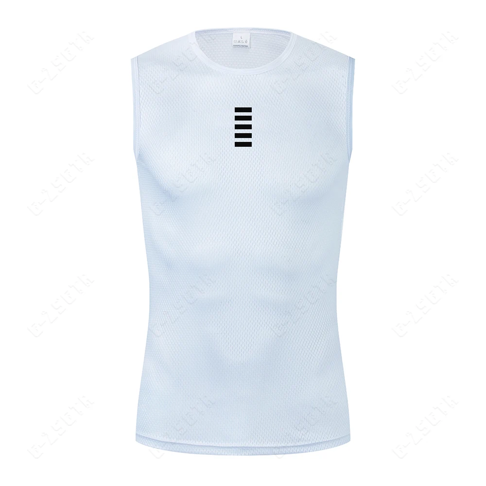 Cycling Base Layer Reflective Underwear White Cycling Jersey Sport Vest Men Undershirt Quick Dry Elastici Vest Road Bike Jersey - immagine 11