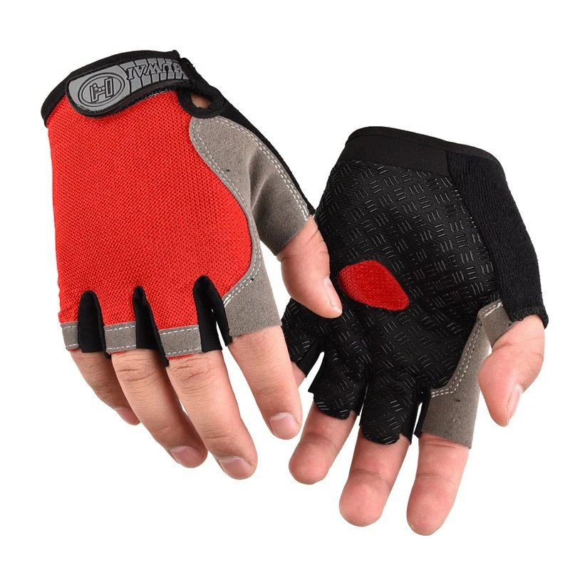 Men Cycling Bicycle Gloves Half Finger Gym Gloves Women Mitten Breathable Anti-slip Glove Fitness Sport Training Gloves - immagine 15