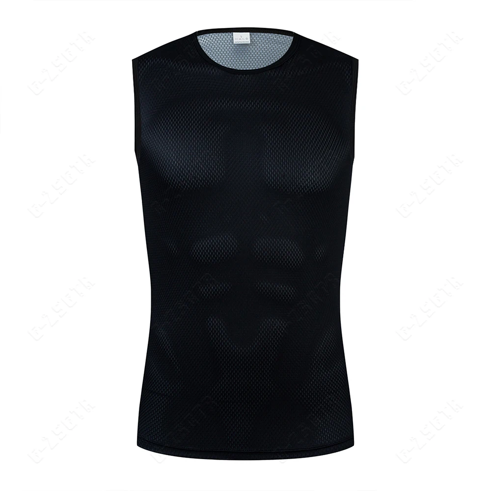 Cycling Base Layer Reflective Underwear White Cycling Jersey Sport Vest Men Undershirt Quick Dry Elastici Vest Road Bike Jersey - immagine 5