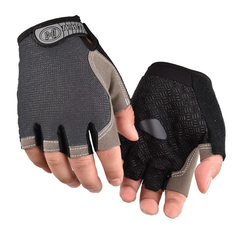 Men Cycling Bicycle Gloves Half Finger Gym Gloves Women Mitten Breathable Anti-slip Glove Fitness Sport Training Gloves - immagine 7