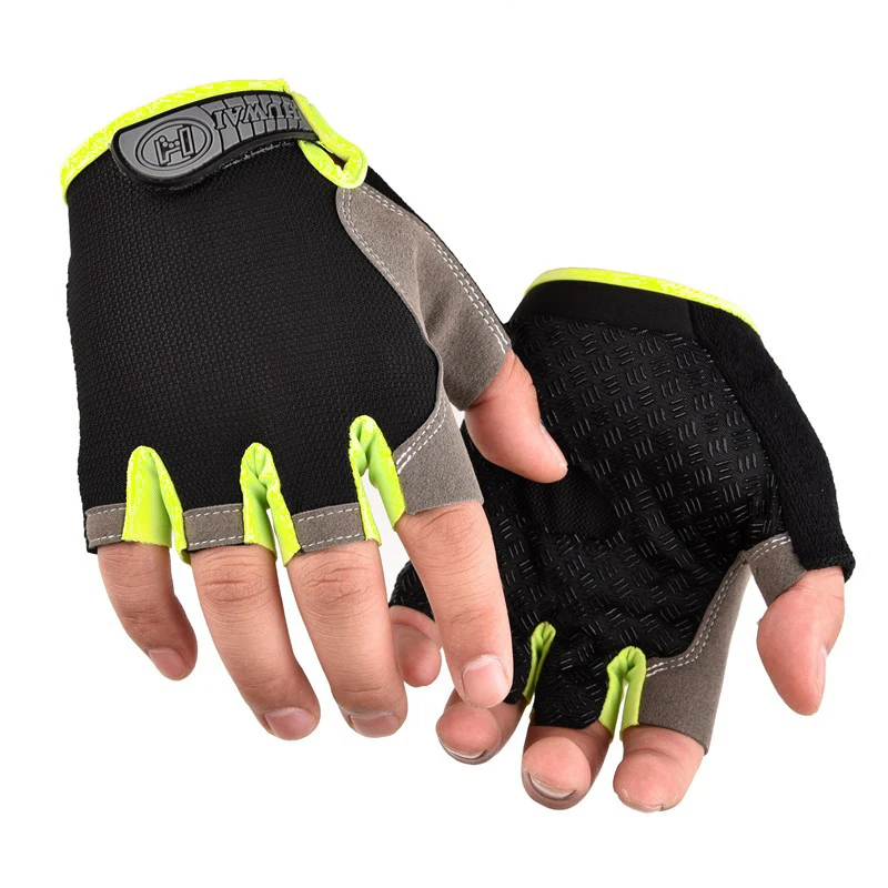 Men Cycling Bicycle Gloves Half Finger Gym Gloves Women Mitten Breathable Anti-slip Glove Fitness Sport Training Gloves - immagine 13