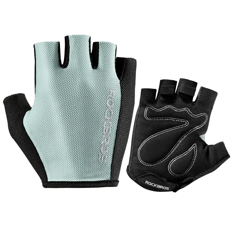 ROCKBROS Bike Gloves Half Finger Summer Breathable Anti-slip SBR Pad Shockproof MTB Road Bicycle Gloves Cycling Shorts Gloves - immagine 8