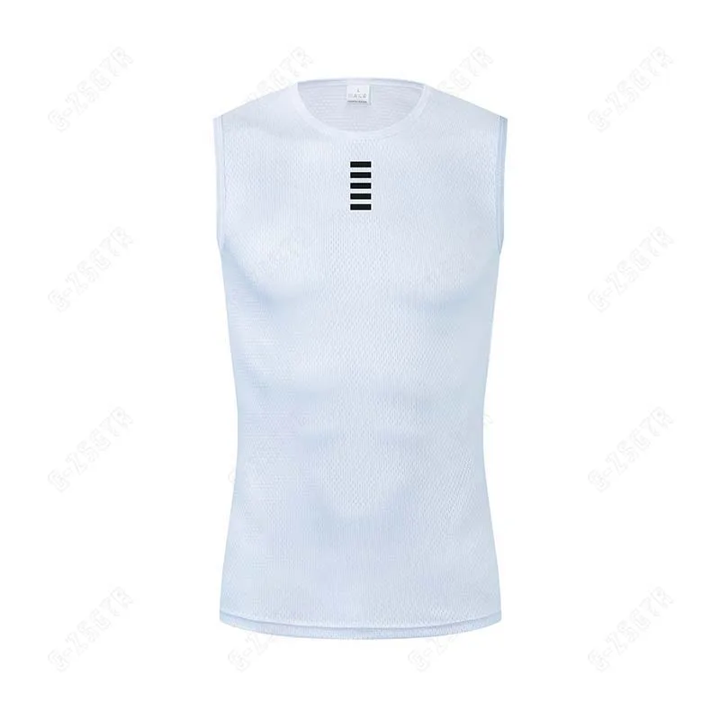 Cycling Base Layer Reflective Underwear White Cycling Jersey Sport Vest Men Undershirt Quick Dry Elastici Vest Road Bike Jersey - immagine 2