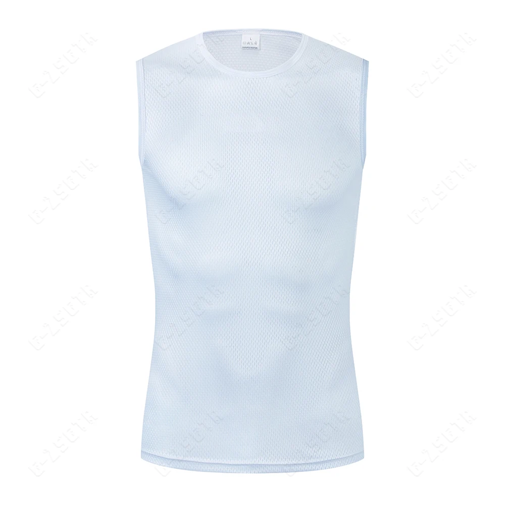 Cycling Base Layer Reflective Underwear White Cycling Jersey Sport Vest Men Undershirt Quick Dry Elastici Vest Road Bike Jersey - immagine 6