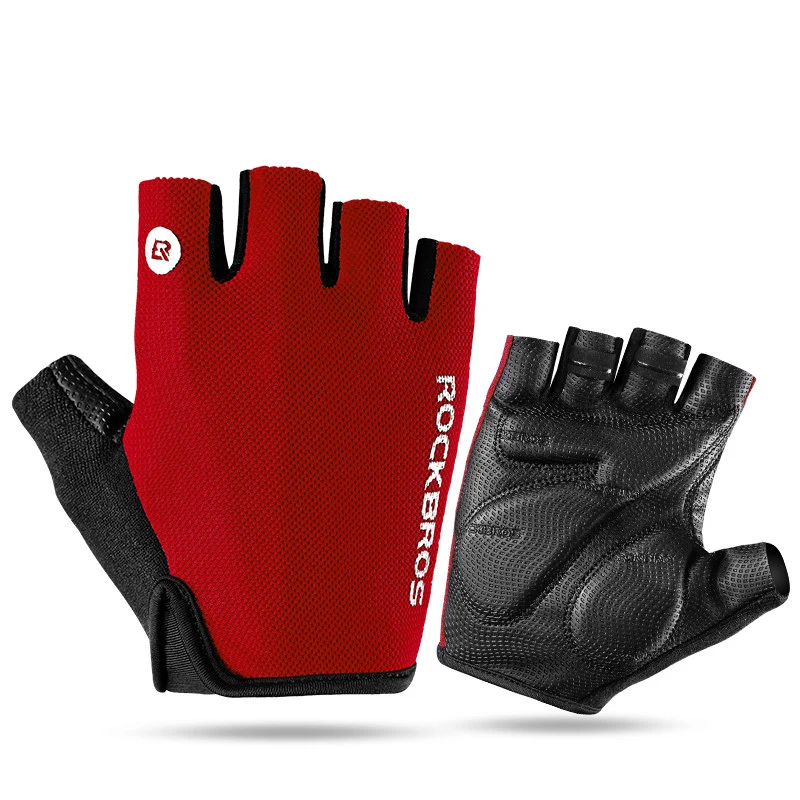 ROCKBROS Bike Gloves Half Finger Summer Breathable Anti-slip SBR Pad Shockproof MTB Road Bicycle Gloves Cycling Shorts Gloves - immagine 7