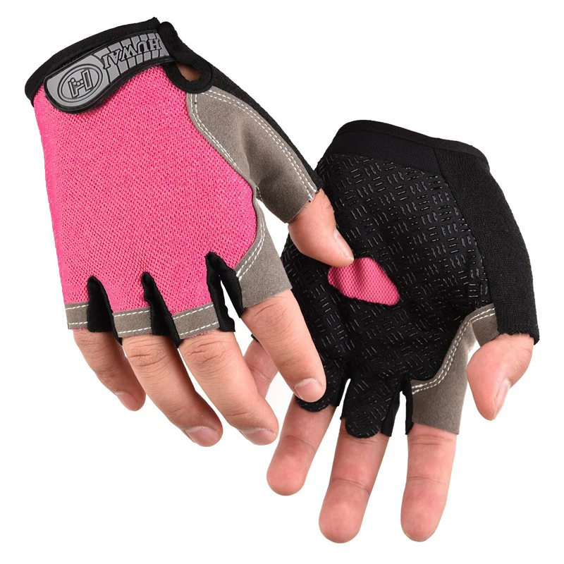 Men Cycling Bicycle Gloves Half Finger Gym Gloves Women Mitten Breathable Anti-slip Glove Fitness Sport Training Gloves - immagine 14
