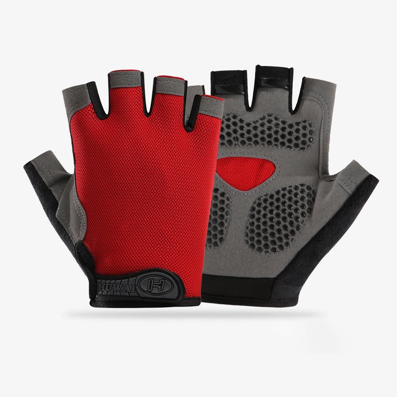 Men Cycling Bicycle Gloves Half Finger Gym Gloves Women Mitten Breathable Anti-slip Glove Fitness Sport Training Gloves - immagine 11