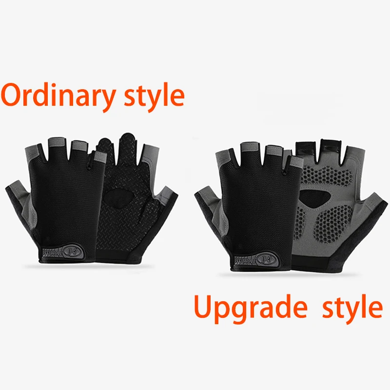 Men Cycling Bicycle Gloves Half Finger Gym Gloves Women Mitten Breathable Anti-slip Glove Fitness Sport Training Gloves - immagine 4