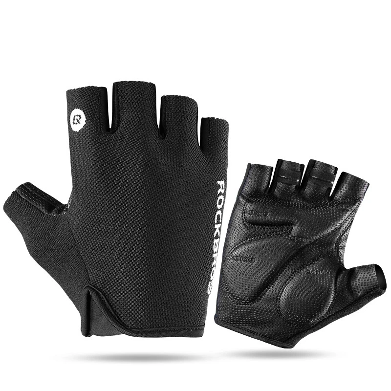 ROCKBROS Bike Gloves Half Finger Summer Breathable Anti-slip SBR Pad Shockproof MTB Road Bicycle Gloves Cycling Shorts Gloves - immagine 9